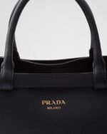 Prada Buckle Medium Leather Double-Belted Handbag - Image 3