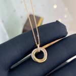 [Eternal Jewelry]TRINITY NECKLACE SILVER GOLD PINK GOLD DIAMONDS - Image 4