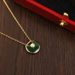 [Eternal Jewelry]AMULETTE GOLD MALACHITE NECKLACE - Image 4