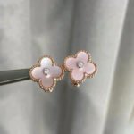 [Eternal Jewelry]CLOVER MEDIUM 1 MOTIFS  PINK MOP DIAMOND EARRINGS - Image 11