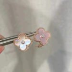 [Eternal Jewelry]CLOVER MEDIUM 1 MOTIFS  PINK MOP DIAMOND EARRINGS - Image 13