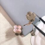 [Eternal Jewelry]CLOVER MEDIUM 1 MOTIFS  PINK MOP DIAMOND EARRINGS - Image 4