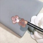 [Eternal Jewelry]CLOVER MEDIUM 1 MOTIFS  PINK MOP DIAMOND EARRINGS - Image 9