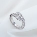 [Eternal Jewelry]SERPENTI RING SILVER DIAMOND PAVED 4MM - Image 5
