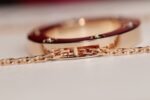 [Eternal Jewelry]LOVE NECKLACE 16MM 6 DIAMONDS PINK GOLD - Image 8