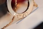 [Eternal Jewelry]LOVE NECKLACE 16MM 6 DIAMONDS PINK GOLD - Image 9