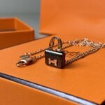 [Eternal Jewelry]CONSTANCE BLACK PEDANT PINK GOLD NECKLACE - Image 8