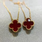 [Eternal Jewelry]CLOVER 15MM CARNELIAN SINGLE FLOWER NECKLACE - Image 4