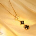 [Eternal Jewelry]STAR AND SUN ONYX PINK GOLD NECKLACE - Image 5