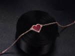 [Eternal Jewelry]HEART CARNELIAN PINK GOLD BRACELET - Image 8