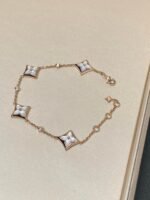 [Eternal Jewelry]STAR 4 MOTIF MOP DIAMOND PINK GOLD BRACELET - Image 2