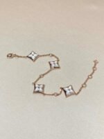 [Eternal Jewelry]STAR 4 MOTIF MOP DIAMOND PINK GOLD BRACELET - Image 3