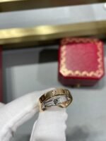 [Eternal Jewelry]LOVE PINK GOLD SILVER DIAMOND DOUBLE RING - Image 4