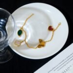 [Eternal Jewelry]LUCKY SPRING 5 MOTIF GOLD BRACELET - Image 8