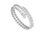 [Eternal Jewelry]SERPENTI BRACELET SILVER DIAMOND DOUBLE ROW - Image 2