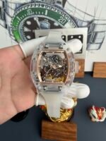 RM055 Bubba Watson Crystal transparent case rose gold bezel  Replica