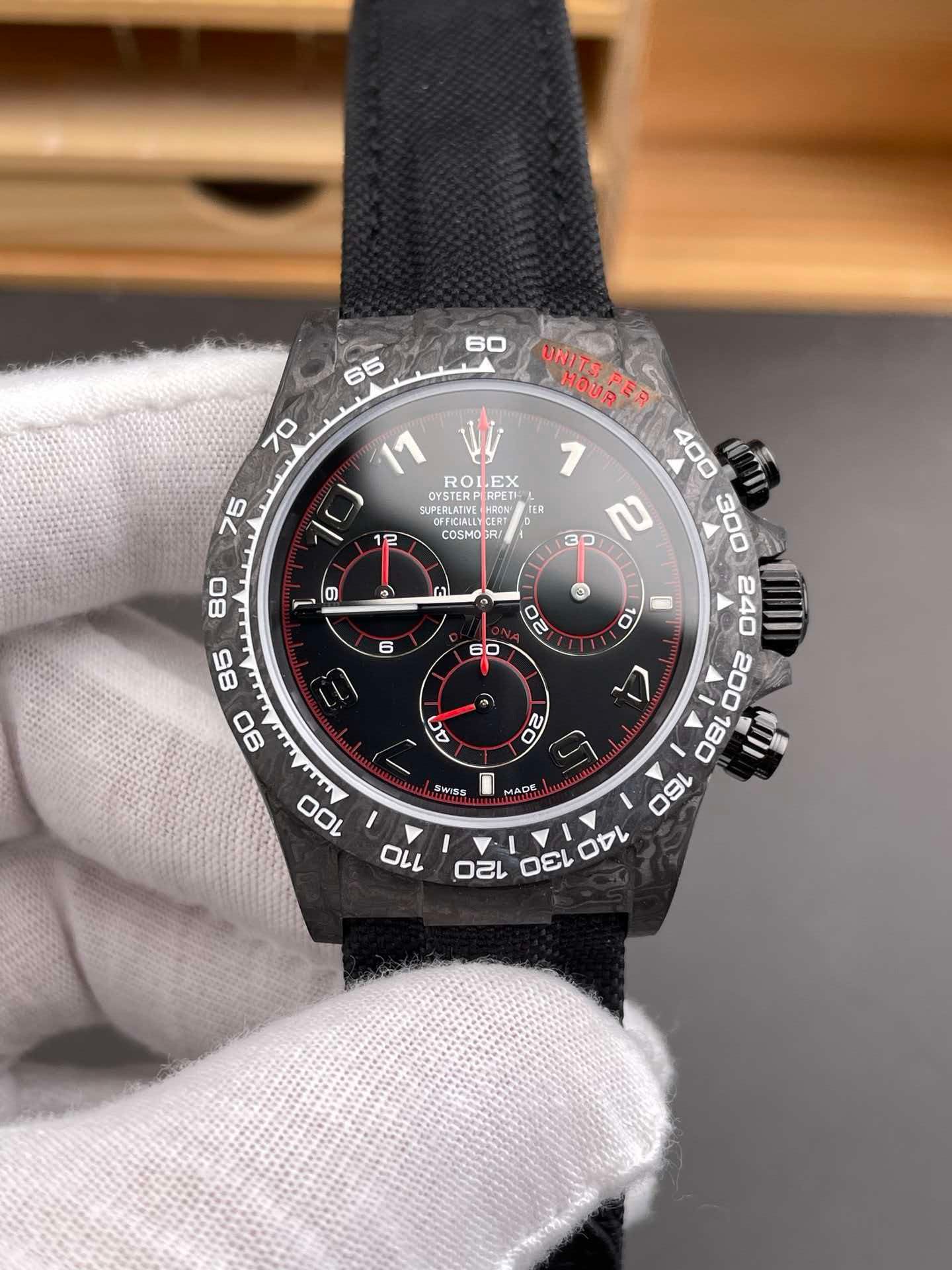 18e10b51010e02b4bf5e431baecc3a83 DIW‑Style Forged Carbon Daytona Black Red Accent - Image 1