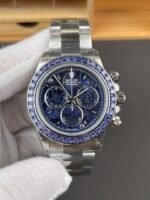 PPM‑Style Skeleton Daytona Blue Sapphire Bangle Bezel