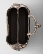Prada Buckle Medium Leather Double-Belted Handbag - Image 4