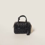 Arcadie Matelassé Soft Lamb Leather Handbag Black - Image 3