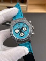DIW‑Style Forged Carbon Turquoise Arabic Numeral Daytona - Image 3