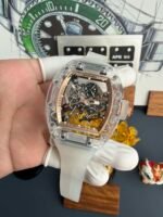 RM055 Bubba Watson Crystal transparent case rose gold bezel  Replica - Image 3