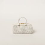 Arcadie Matelassé Large Soft Lamb Leather Handbag White - Image 5