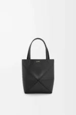 Mini Puzzle Fold tote in shiny calfskin