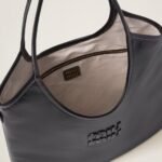 IVY Leather Handbag Black - Image 4