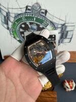 RM055 Bubba Watson, Black Case, Rose Gold Chapter Ring & Crown  Replica - Image 4