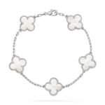 [Eternal Jewelry]CLOVER SILVER MOP 5 MOTIF BRACELET
