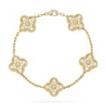 [Eternal Jewelry]CLOVER 5 MOTIFS  FULL DIAMOND BRACELET