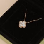 [Eternal Jewelry]CLOVER 15MM DIAMOND WHITE FRITILLARIA NECKLACE - Image 5