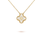 [Eternal Jewelry]CLOVER 15MM DIAMOND SINGLE FLOWER NECKLACE