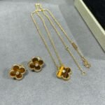 [Eternal Jewelry]CLOVER 15MM DIAMOND AND YELLOW TIGER'S EYE AGATE necklace - Image 6