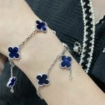 [Eternal Jewelry]CLOVER 5 MOTIF PIETERSITE SILVER BRACELET - Image 7