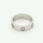 [Eternal Jewelry]LOVE RING 5.5MM 3 DIAMONDS SILVER - Image 3