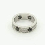 [Eternal Jewelry]LOVE RING 5.5MM DIAMONDS PAVED CERAMIC - Image 2