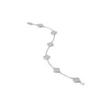 [Eternal Jewelry]CLOVER 6 MOTIF SILVER DIAMOND BRACELET - Image 3
