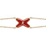 [Eternal Jewelry]JEUX BRACELET CARNELIAN PINK GOLD 1 DIAMOND