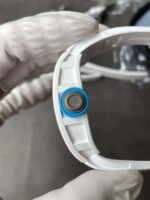 RM055 White Ceramic Full Light Blue Inner Ring Blue Head - Image 5