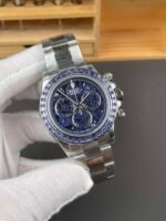PPM‑Style Skeleton Daytona Blue Sapphire Bangle Bezel - Image 3