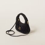 Wander Matelassé Soft Lamb Nappa Small Crescent Moon Bag - Image 3