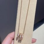 [Eternal Jewelry]SERPENTI PINK GOLD NECKLACE DOUBLE RING DIAMOND - Image 6