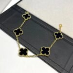 [Eternal Jewelry]CLOVER  5 MOTIFS BLACK ONYX BRACELET - Image 10