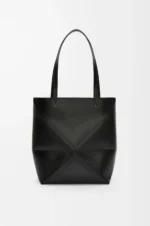 Medium Puzzle Fold tote in shiny calfskin - Image 8