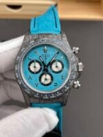 DIW‑Style Forged Carbon Turquoise Arabic Numeral Daytona