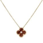 [Eternal Jewelry]CLOVER 15MM DIAMOND AND YELLOW TIGER'S EYE AGATE necklace - Image 2