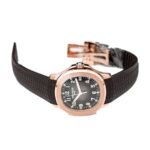 Patek Philippe Gold Brown Strap Replica - Image 3