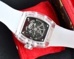 RM35‑02 RAFA Sapphire Crystal Clear Case White Fluororubber Strap Skeleton Watch - Image 6